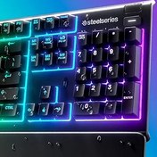Resim Steelseries Apex 3 Gaming Klavye, 10 Bölgeli Rgb Aydınlatma, Sessiz Switch, Ip32 Sıvı Dayanıklılık, Premium Manyetik Bilek Desteği, Türkçe Qwerty 