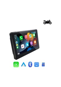 Resim 7'' Carplay Motosiklet Gidon İçin Su Geçirmez Navigasyon Akıllı Ekran İos Ve Android Uyumlu 
