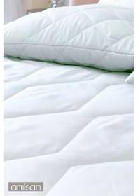 Resim Mikrofiber Tek Kişilik Yorgan, 155x215cm, Beyaz Ev Ve Otel Yorganı, Sade Ve Zarif Beyaz 