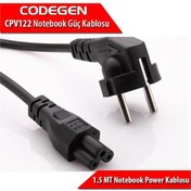 Resim Codegen Yonca Uçlu Notebook Power Güç Kablosu 1,5 Metre (0,75mm) CPV122 