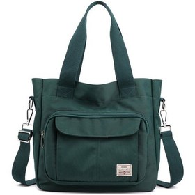 Resim Gajeena Yeşil Kadın Günlük Kullanim Çanta, 2023 Yeni Model Büyük Kapasiteli Nilon Çanta, İş Geçişi İçin El & Çapraz Çantası 