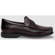 Resim Hakiki Deri Kahverengi Erkek Loafer-kahve Rengi Kahverengi 
