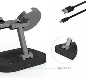 Resim Fogy Katlanabilir 4 In 1 Kablosuz Şarj Standı Iphone & Airpods & Watch & 1St Gen Pencil Şarj 