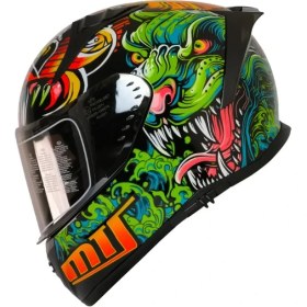 Resim Motoanl Motosiklet Kaskı Ece 22.R06 Sertifikalı Double Vizör Full Face Kask Azure 