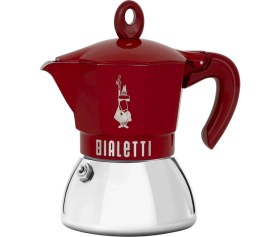 Resim Braventa Collection - Exclusive Indüksiyon: 4 Cups Ocak Üstü Espresso Pişirici - 200ML - Kırmızı Renk - Alt Hazne: Dış P 