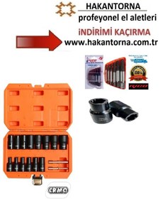 Resim Rico Yalama Sökme Lokması 8-27mm Ters Kılavuz Kırılmış Vida Çivata Sökme Seti 