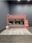 Resim İnci Seyyar Merdivenli İkili Ranza Pb M1 