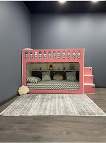 Resim İnci Seyyar Merdivenli İkili Ranza Pb M1 