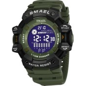 Resim Hanyang Armygreen Smael Dijital Saat Erkekler Için Spor Saatler Elektronik LED Erkek Kol Saati Öğrenci Geri Sayım Kronometre Açık Hava Spor Saati Erkek (Yurt Dışından) 