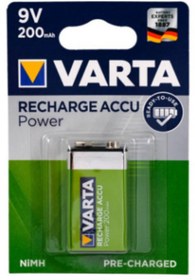 Resim ATAELEKTRONİK Varta Şarjlı Tekli Blister 1 Adet Kare 9 Volt Şarz Edilir Pil 