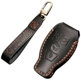 Resim Pazly Hallmo C017 E300luyumlu Araba Sığır Derisi Deri Anahtar Koruyucu Kapak Çizilmez Anahtar Kılıfı Siyah, Kullanıcı Dostu Tasarım 