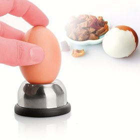 Resim 1 adet Dayanıklı Paslanmaz Çelik Yumurta Delici ile Delik Ayırıcı - Haşlanmış Yumurtaların Sarısı Ayırması Kolay, Ergonomik Tasarım, Elektrik Gerektirmez, Gıda Güvenli Mutfak Aleti 