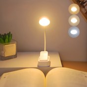 Resim 1 Adet Renk Değiştiren ve Ayarlanabilir LED'li Klipsli Kitap Lambası, USB ile Çalışan Taşınabilir Masa Lambası - Ofis, Yatak Odası, Oturma Odası & Oyun Odası için Kompakt Gece Işığı, Harika Noel Hediyesi (AAA Pil Dahil Değildir), Minimalist Tasarım, Hafif Yapı, Enerji Verimli LED, Ev Kullanımı İçin, Şık Aydınlatma, Ofis Çalışanlar İçin 