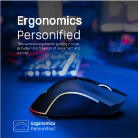 Resim VERTUX Oyuncu Mouse Gamecharged Kablosuz Şarj Istasyonlu 10.000 Dpı Led - Mustang 
