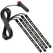 Resim Dancemonkey Cbtx E2 Çakmak 12v Araba Ortam Işığı Çubuğu - Yeşil, 48 Parçalı Dekor Led Işık Şeridi 