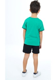 Resim Toontoy Kids Toontoy Erkek Çocuk Baskılı Şortlu Takım Koyu Yeşil 