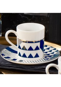 Resim Güral Camelia 12 Parça 6 Kişilik Kahve Takımı Lacivert 62501 4875354 