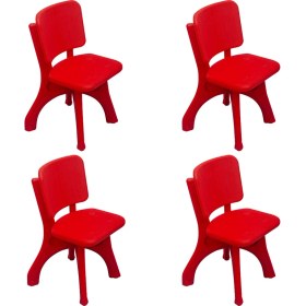 Resim Çırak Çocuk Sandalye Takımı - 4 Adet Renkli Sandalyeler - Anaokulu - Kreş Sandalye - Küçük Sandalye 