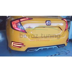 Resim Honda Civic Fc5 Arka Difüzör Tampon Plastik Amg Model 201 