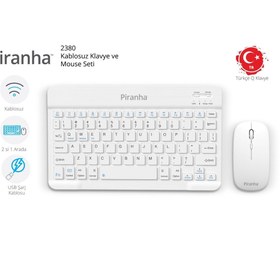 Resim Piranha 2380 Bluetooth Klavye Ve Mouse Set 