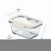 Resim Neoflam Fika Glace Vakumlu Cam Saklama Kabı 460 ML Bej 