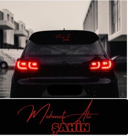 Resim EYBA STİCKER İsim soyisim sticker yazı 40x15 ad soyad ve isteğe özelcam yazı modeli tasarımı 