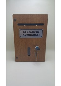 Resim Büyük Boy Ahşap Kişiye Özel Kumbara 