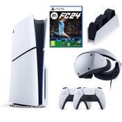 Resim Playstation 5 Slim CD'li 1 TB YD + 2 Kol + VR2 Gözlük + Şarj istasyonu + Oyun 