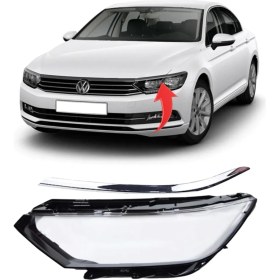 Resim Vw Passat B8 Sol Far Camı Nikelajlı 2015-2020 3G1941005 