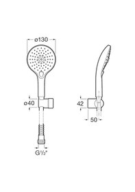 Resim Roca Aurea El Duşu Seti Krom A5B257CC0K 