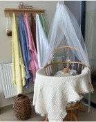 Resim Bebekler İçin Çok Amaçlı Müslin Örtü 100x100 Cm - Beyaz 