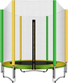 Resim 140 Cm (5'') Güvenlik Fileli Çocuk Trambolini Büyük Boy Katlanır 