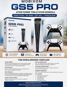Resim Gs5 Pro 30.000 Oyun Yüklü Atari Oyun Konsolu Tak & Çalıştır 4k Deneyim 