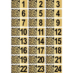 Resim Özarslan Dizayn Metal Kapı Masa Dolap Posta Kutusu Numarası 5X10 cm Altın Renk (1…24) 