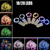 Resim 2 Adet Peri Işıklı Dize - Noel, Düğünler & DIY Dekor için 10/20 LED Yıldız Işıkları | Pille Çalışan, Gümüş Bakır Tel Ateşböceği Işıkları 