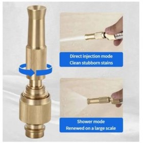 Resim Hediye Rüzgarı Gold Ayarlanabilir Basınç Hortum Başlığı Basınçlı Su 