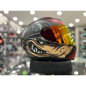 Resim Shiro Sh-870 Fighter Wolf Race Motosiklet Kaskı 