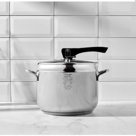 Resim Hisar Optima Bergama 6lt Düdüklü Tencere Gümüş 