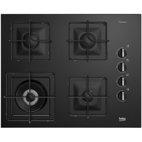 Resim Beko BOCD K 6510 EWS Wok Gözlü Siyah Cam Ankastre Ocak 