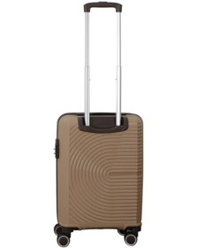 Resim Mçs Bavul Orta Ve Kabin 2li Set Kırılmaz Silikon Valiz V374 Şamp/acıkahve Şampanya 