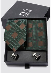 Resim Ds Damat Standart Kravat-mendil-kol Düğmesi Aksesuar Setleri 0hf1145set03 