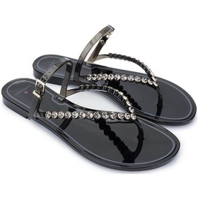 Resim Menghi Kadın Pvc Siyah Parmak Arası Terlik 774 120e Bn Trlk Y25 Black Siyah 