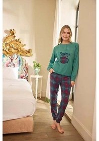 Resim Aydoğan Kadın Düğme Yaka Termal Pijama Takımı 240668y- 1 Adet Yeşil 
