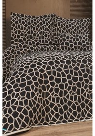 Resim Stone 4 Parça Yatak Örtüsü 240x260 Siyah Cappucino Siyah-kahve 