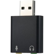 Resim Hombey Usb 2.0 Dış Ses Kartı, 3.5mm Mikrofon Ve Kulaklık Dönüştürücü, Usb Portlu Cihazlar İçin, Sürücü Gereksinimi Yok, Siyah 