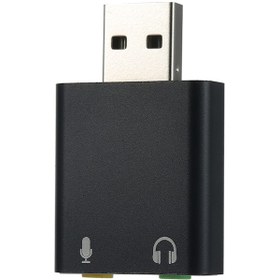 Resim Hombey Usb 2.0 Dış Ses Kartı, 3.5mm Mikrofon Ve Kulaklık Dönüştürücü, Usb Portlu Cihazlar İçin, Sürücü Gereksinimi Yok, Siyah 