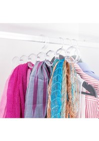 Resim Şeffaf Çok Fonksiyonlu Aksesuar Askısı Şal Askısı Eşarp Askısı Kravat Askısı Şeffaf 