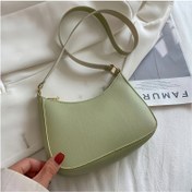 Resim Kadınlar için Şık Açık Yeşil Çapraz Çanta - Şık Altın Tonlu Donanım, Ayarlanabilir Askı, Fermuar Kapatma, Polyester Astar, Çok Yönlü Moda Aksesuarı, Çok Yönlü Aksesuar | Minimalist Çanta Tasarımı | Çanta, Çapraz Çanta 