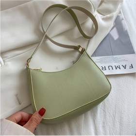 Resim Kadınlar için Şık Açık Yeşil Çapraz Çanta - Şık Altın Tonlu Donanım, Ayarlanabilir Askı, Fermuar Kapatma, Polyester Astar, Çok Yönlü Moda Aksesuarı, Çok Yönlü Aksesuar | Minimalist Çanta Tasarımı | Çanta, Çapraz Çanta 