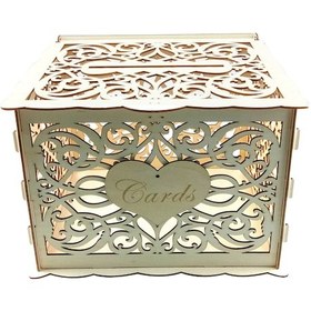 Resim Xindoker Ahşap Düğün Davetiye Kutusu - 5 Boyut Seçenekli, Çiçek Desenli, Kişiselleştirilebilir Dıy Kutu 